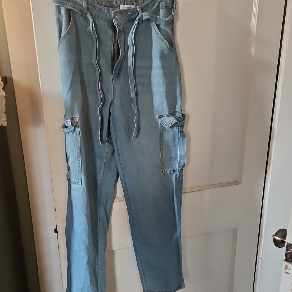 Forever 21 Denim Cargo Pants